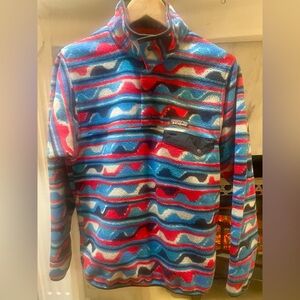 Patagonia Red and Blue Synchilla Fleece